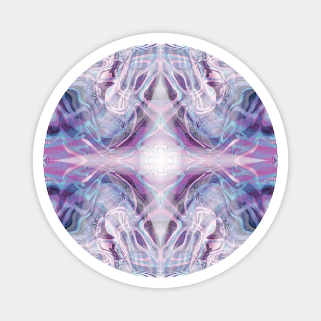 Muted Blue and Purple Glitchy Liquid Digital Art Magnet by RunawayArtist